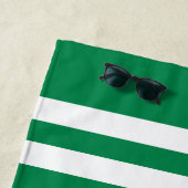 Personalisierter Name Basketball Grüne Streifen Strandtuch (Beispiel)