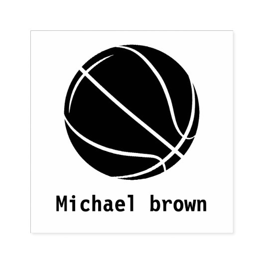 Personalisierter Name Basketball Gummistempel (Prägung)