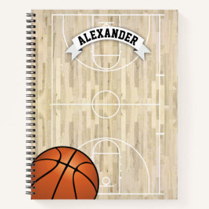 Personalisierter Name Basketball Notizblock