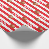 Personalisierter Name Basketball rot/weiß Geschenkpapier (Ecke)