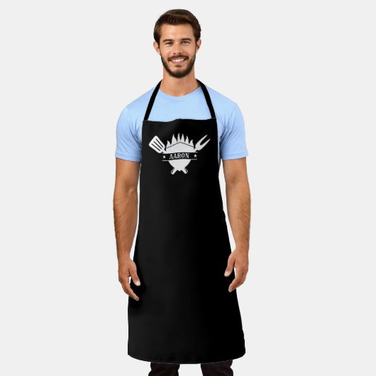 Personalisierter Name BBQ-Grill Schürze (Getragen)