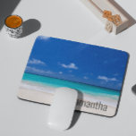 Personalisierter Name Beach Waves Ocean Surf Mouse Mousepad<br><div class="desc">Dieses Design kann in dem Bereich personalisiert werden, der durch das Ändern des Fotos und/oder Textes zur Verfügung gestellt wird. Sie können auch angepasst werden, indem Sie auf Vorlage personalisieren klicken und dann auf die Schaltfläche klicken, um weitere Optionen anzupassen, um die Hintergrundfarbe zu löschen oder zu ändern, Text hinzuzufügen,...</div>