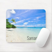 Personalisierter Name Beach Waves Ocean Tropical Mousepad (Mit Mouse)