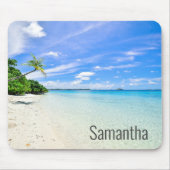 Personalisierter Name Beach Waves Ocean Tropical Mousepad (Vorne)