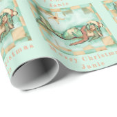 Personalisierter Name Beachy Geschenkpapier (Rolleneckpunkt)