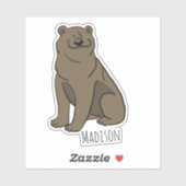 Personalisierter Name Bear Vinyl Sticker (Blatt)