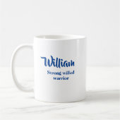 Personalisierter Name Bedeutung Name William Tasse (Links)