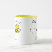 Personalisierter Name | Bee Happy Tasse (Zentrum)