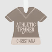 Personalisierter Name beim Athletic Trainer Abschl Ornament (Rückseite)