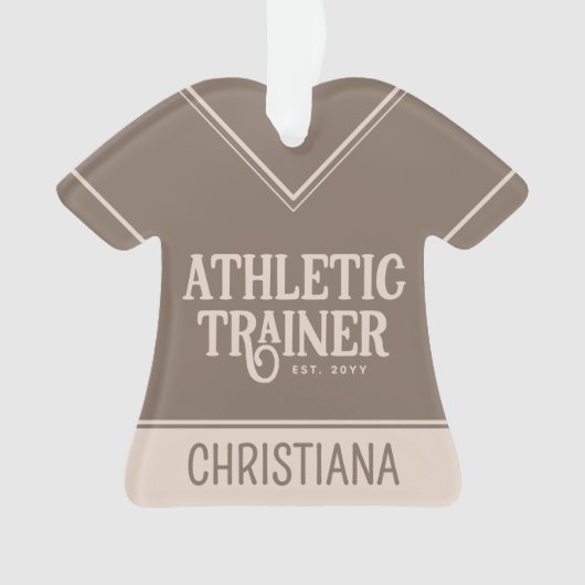 Personalisierter Name beim Athletic Trainer Abschl Ornament (Vorderseite)