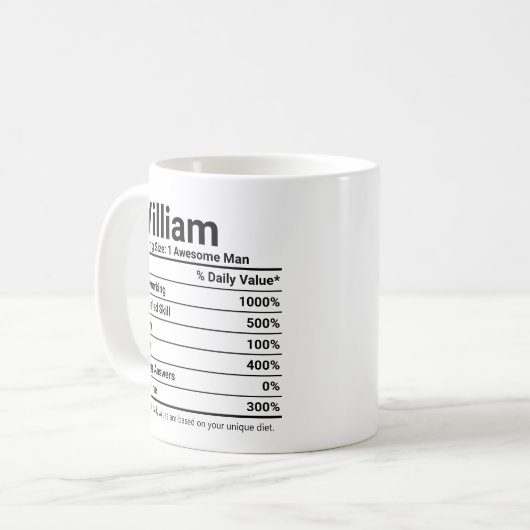 Personalisierter Name Benutzerdefiniert Funny Nutr Kaffeetasse (Vorderseite Links)