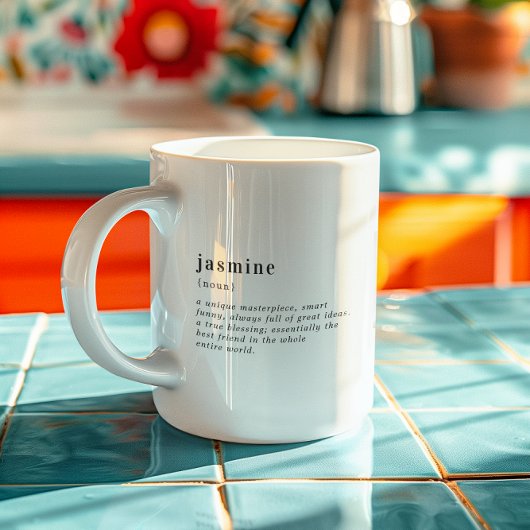 Personalisierter Name Benutzerdefinierte Definitio Kaffeetasse