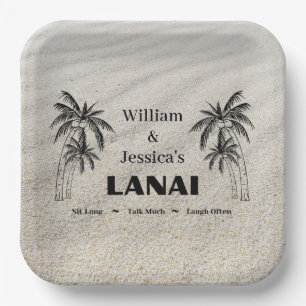 Personalisierter Name Benutzerdefinierte Lanai Tro Pappteller