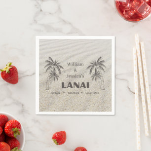 Personalisierter Name Benutzerdefinierte Lanai Tro Serviette
