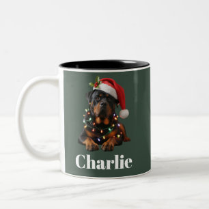 Personalisierter Name Benutzerdefinierter Rottweil Zweifarbige Tasse
