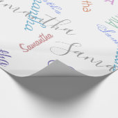 Personalisierter Name: benutzerdefiniertes farbige Geschenkpapier (Ecke)
