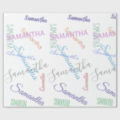 Personalisierter Name: benutzerdefiniertes farbige Geschenkpapier (Flach)