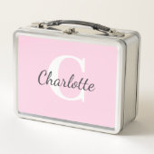 Personalisierter Name Benutzerdefiniertes Minimali Metall Brotdose (Vorderseite)