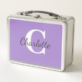 Personalisierter Name Benutzerdefiniertes Minimali Metall Brotdose (Vorderseite)