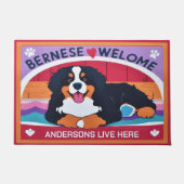 Personalisierter Name Bernese Mountain Hund Willko Fußmatte (Vorderseite)