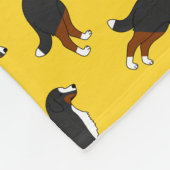 Personalisierter Name Bernese Mountain Hunde Fleecedecke (Ecke)