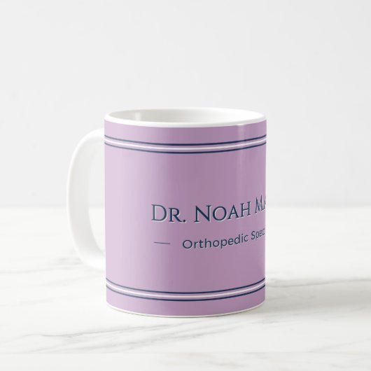 Personalisierter Name & Beruf Kaffee-Becher Kaffeetasse (Vorderseite Links)