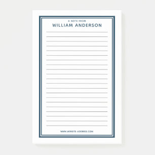  Personalisierter Name Beruflich für Männer  Post-it Klebezettel