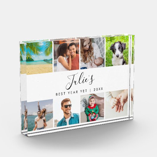 Personalisierter Name Best Year yet Collage 8 Fotoblock (Links)