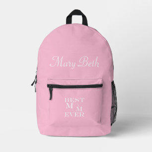 Personalisierter Name Beste Mama je Niedlich Herze Bedruckter Rucksack