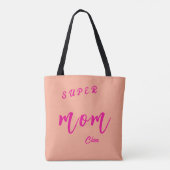 Personalisierter Name beste Mama je ROSE PINK 1 Tasche (Rückseite)