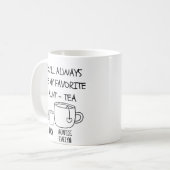 Personalisierter Name Beste Untie Tante Teatro Kaffeetasse (Vorderseite Links)