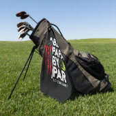 Personalisierter Name Bester Papa nach Par Golfhandtuch (Gras)