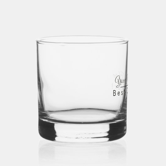 Personalisierter Name Bester Vater Ever Elegante Whiskyglas (Rechts)