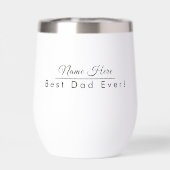 Personalisierter Name Bester Vater je Elegante (Rückseite)