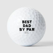 Personalisierter Name Bester Vater nach Par Golfball (Vorderseite)