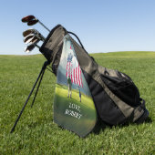 Personalisierter Name Bester Vater nach Par Golfhandtuch (Gras)
