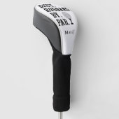 Personalisierter Name Bestes Ehemann nach Par Golf Headcover (angewinkelt)