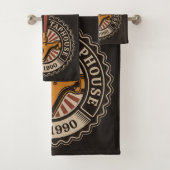 Personalisierter NAME Bierbrauerei Bar Badhandtuch Set (Insitu)