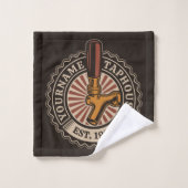 Personalisierter NAME Bierbrauerei Bar Badhandtuch Set (Waschlappen)