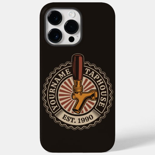 Personalisierter NAME Bierbrauerei Bar Case-Mate iPhone Hülle (Rückseite)