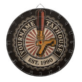 Personalisierter NAME Bierbrauerei Bar Dartscheibe (vorne)