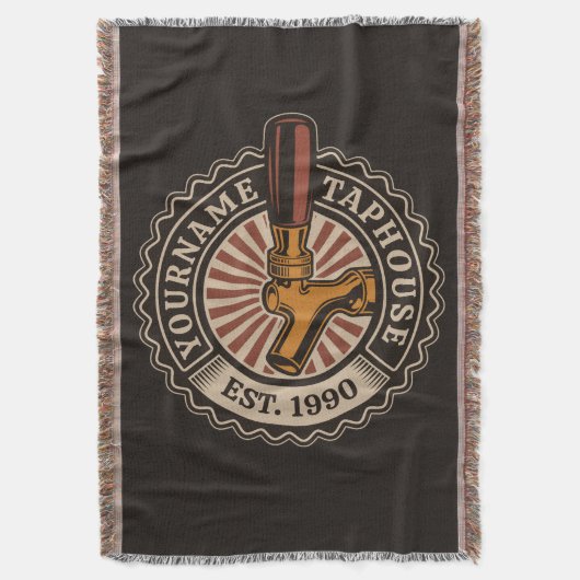 Personalisierter NAME Bierbrauerei Bar Decke (Vorderseite Vertikal)