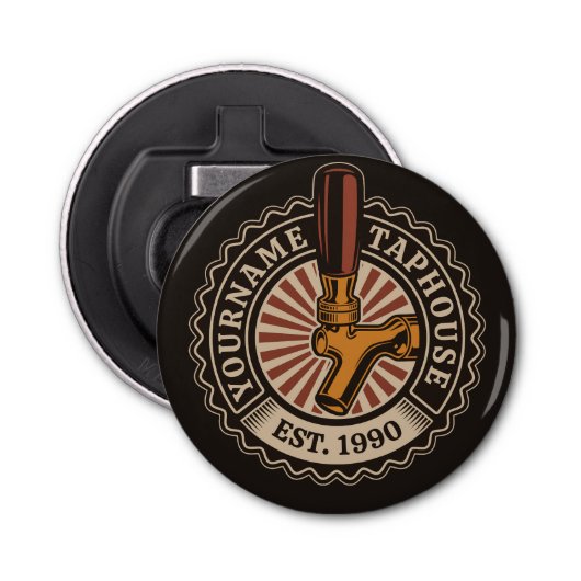 Personalisierter NAME Bierbrauerei Bar Flaschenöffner (Vorderseite)