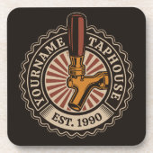 Personalisierter NAME Bierbrauerei Bar Getränkeuntersetzer (Vorderseite)