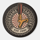 Personalisierter NAME Bierbrauerei Bar Magnet (Vorne)