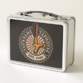 Personalisierter NAME Bierbrauerei Bar Metall Brotdose (Rückseite)