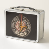 Personalisierter NAME Bierbrauerei Bar Metall Brotdose (Vorderseite)