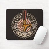 Personalisierter NAME Bierbrauerei Bar Mousepad (Mit Mouse)