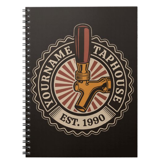 Personalisierter NAME Bierbrauerei Bar Notizblock (Vorderseite)