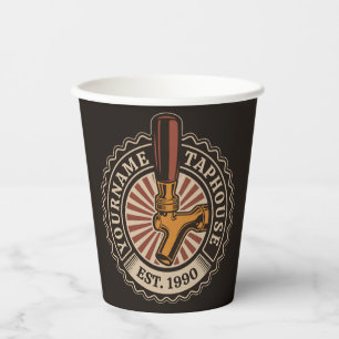 Personalisierter NAME Bierbrauerei Bar Pappbecher